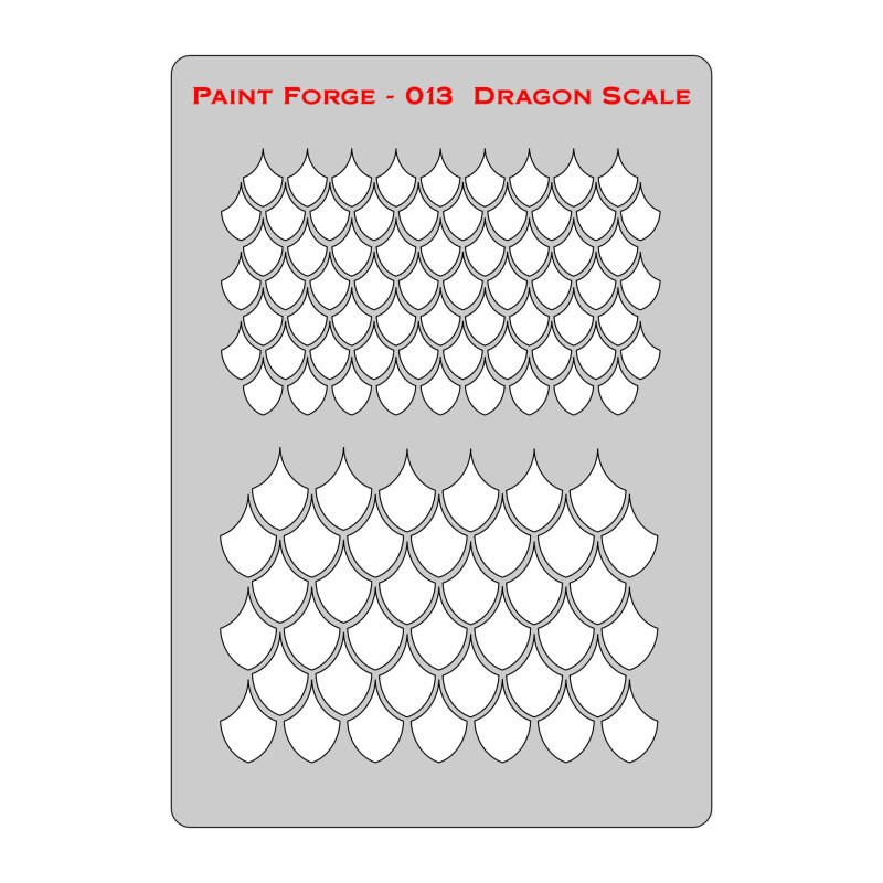 Paint PFST013L Dragon Scale Stencils L