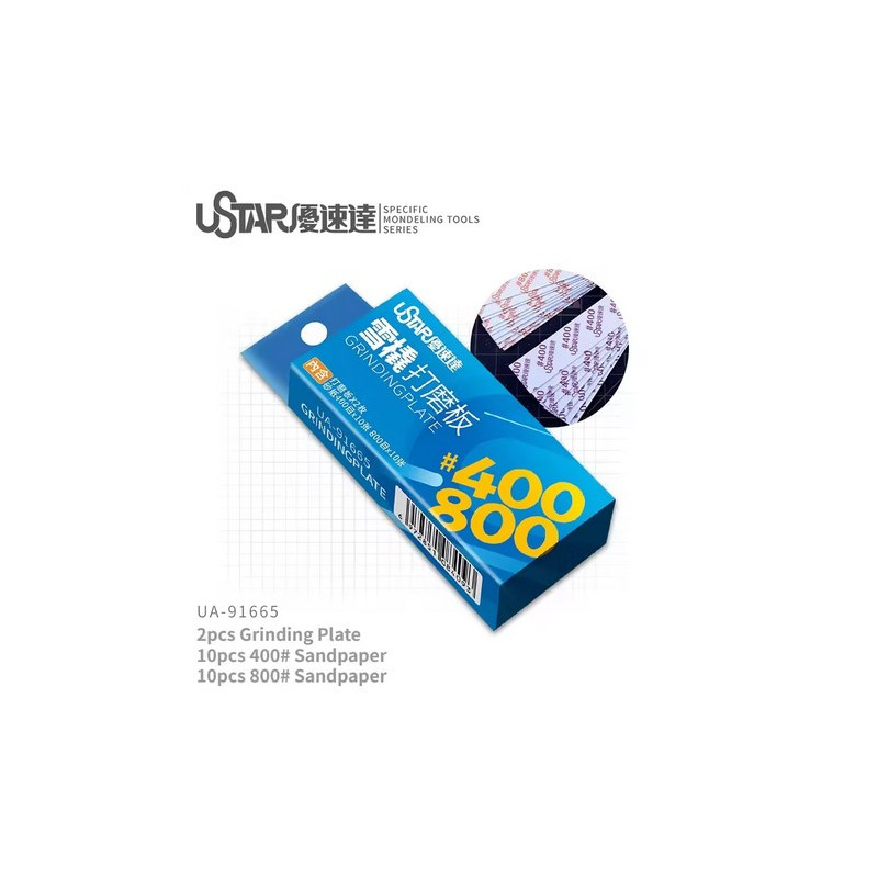 Grinding Plate (2 pcs) 400# + 800# (10+10 pcs)