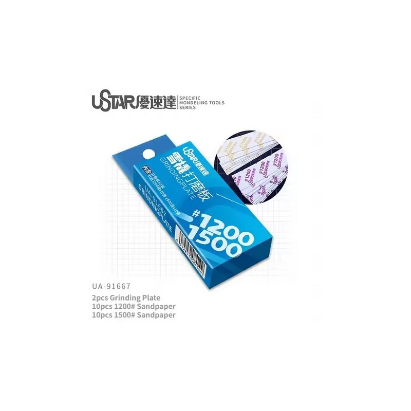 Grinding Plate (2 pcs) 1200# + 1500# (10+10 pcs)